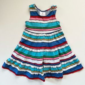 Hanna Andersson Multi Color Stripe Tiered Twirl Dress